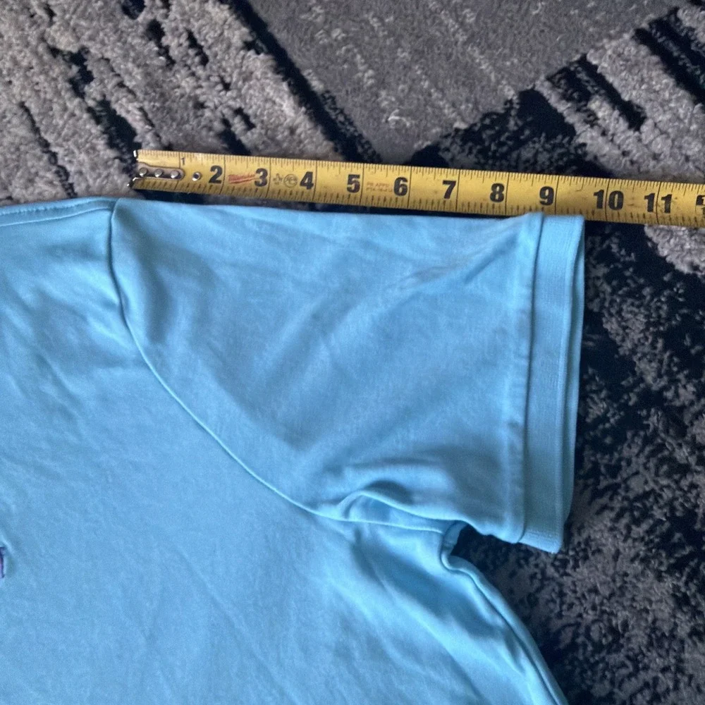 Ralph Lauren Polo Shirt Men XL Sky Blue Good Condition Short Sleeve Pony Logo